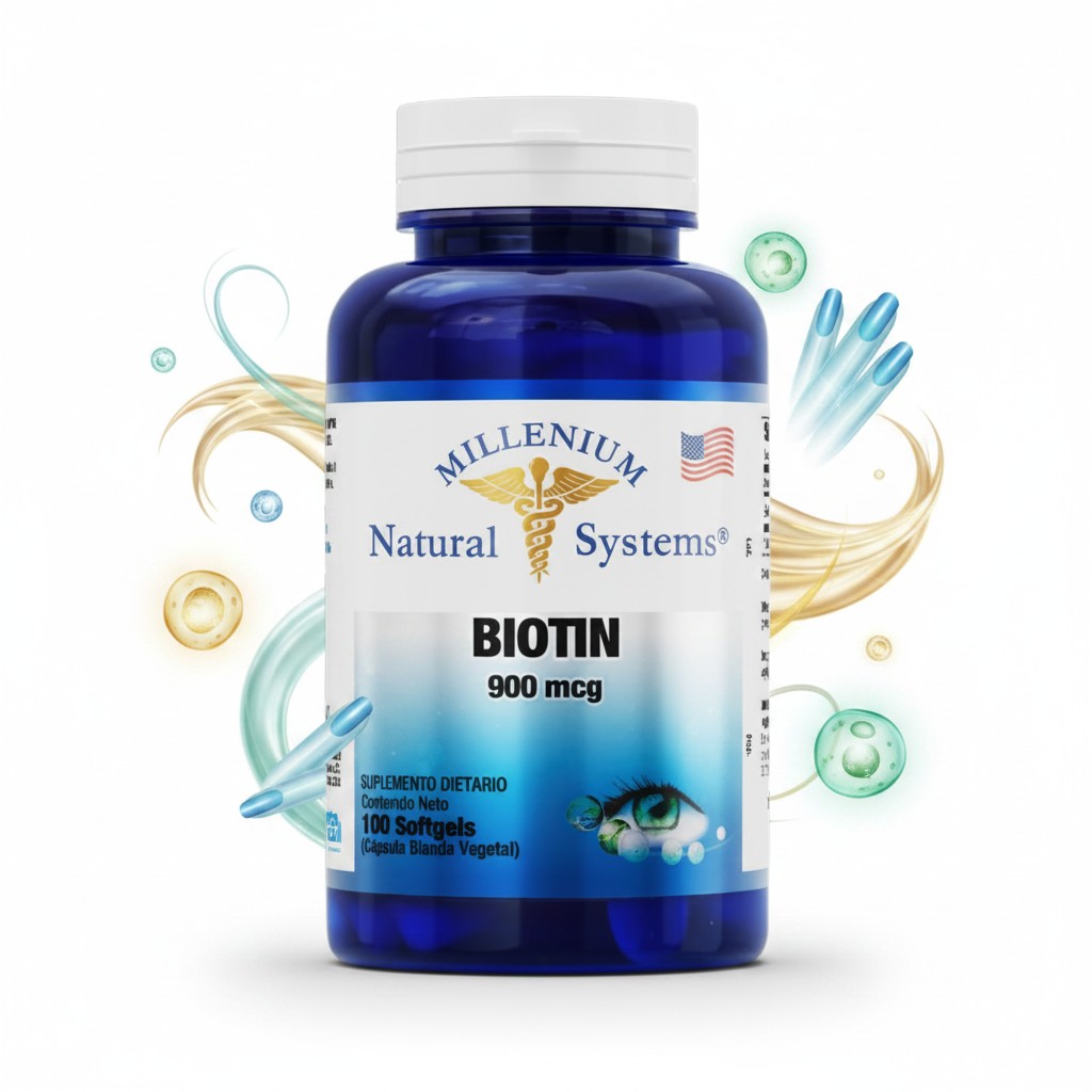 Infografia-Biotin-900-mcg-x-100-SoftgelsX-100-SOFTGELS-FRASCO-FRONTAL-cuadrada-web-600x600-Embellecedor-de-producto.jpg